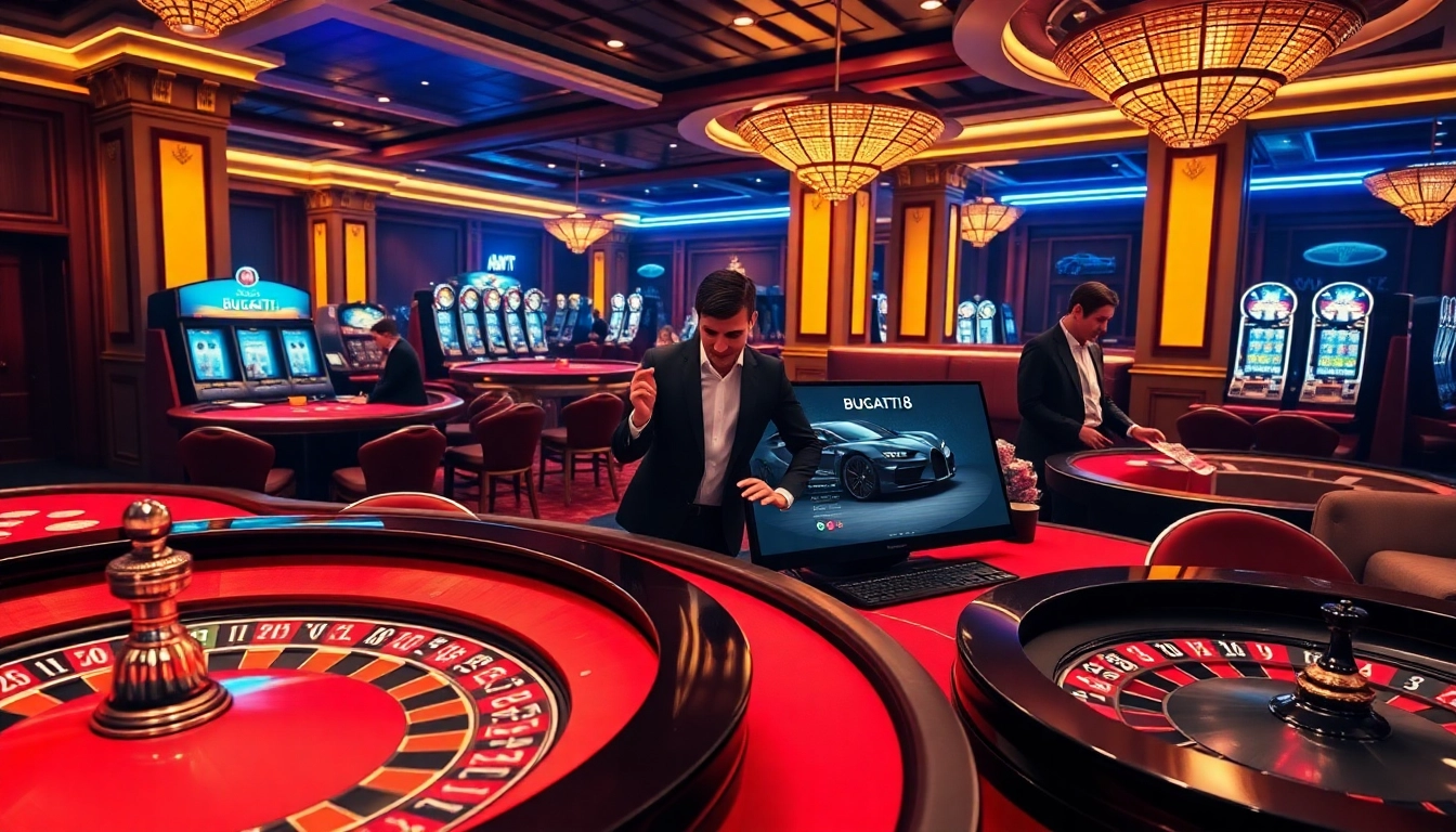 Experience thrilling gaming action at Bugatti8 online casino with engaging tables and vibrant atmosphere.