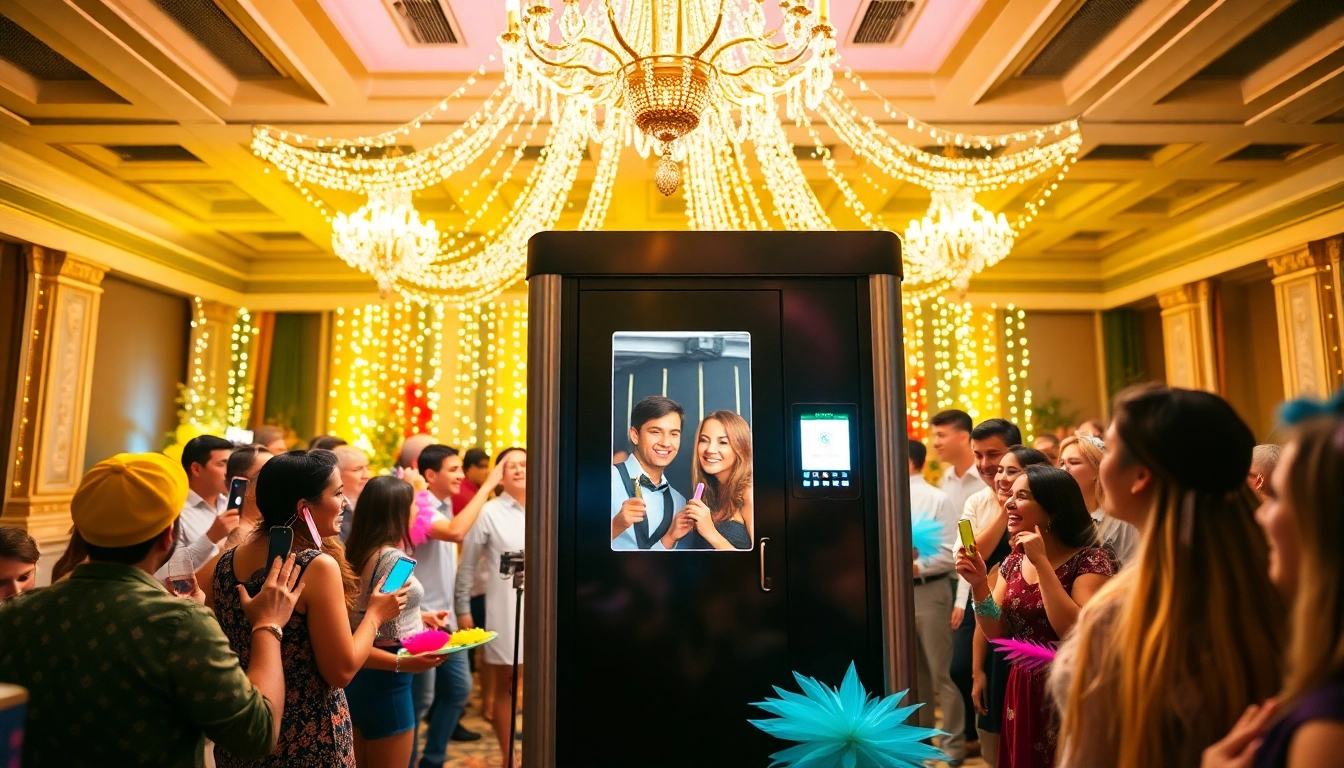 Capture unforgettable moments with a professional photo booth rental featuring vibrant props.