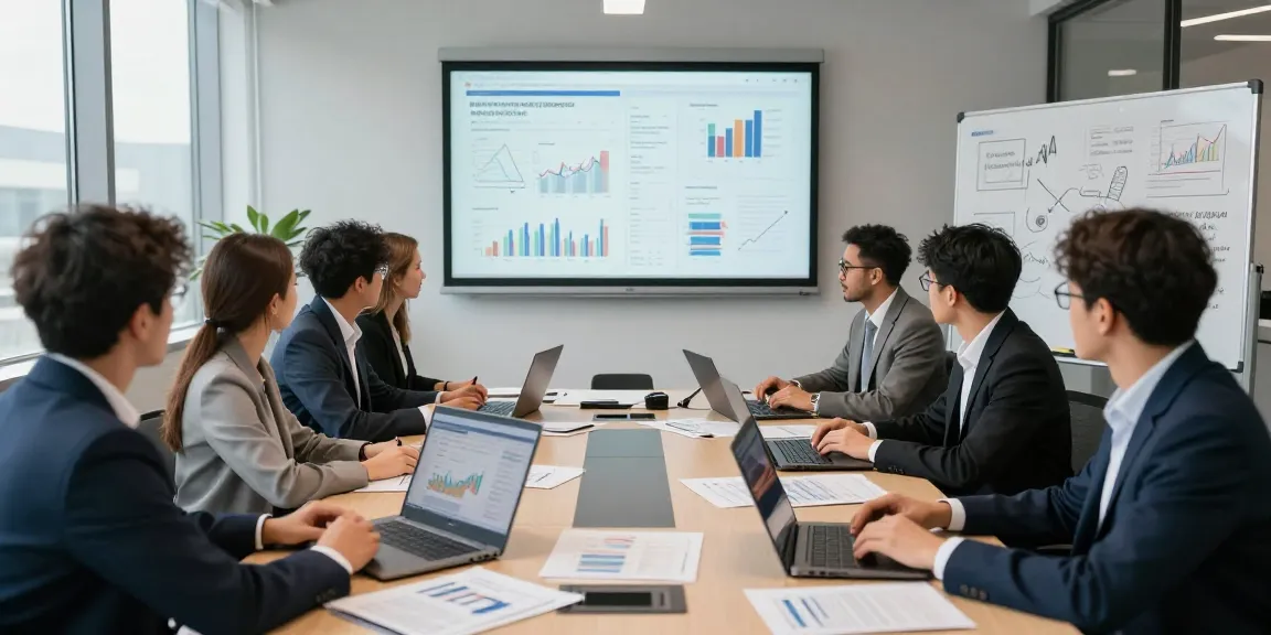 Team exploring financial crime intelligence data in a professional office setting.