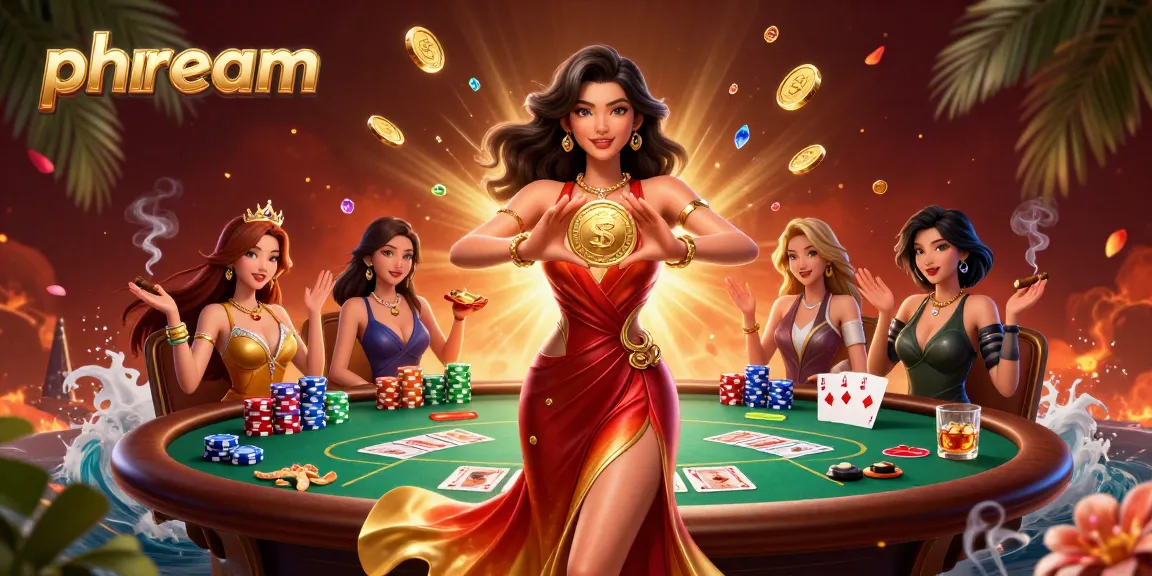 Experience thrilling action at phdream with a glamorous Asian woman conquering the casino.