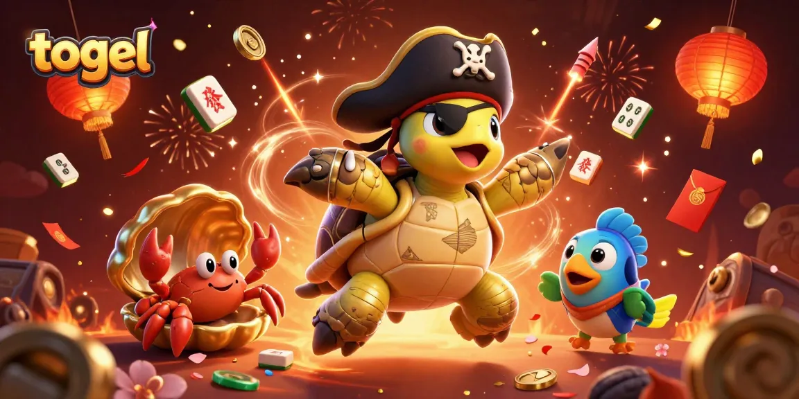 Experience the thrill of togel with vibrant 3D cartoon characters and festive gaming elements.