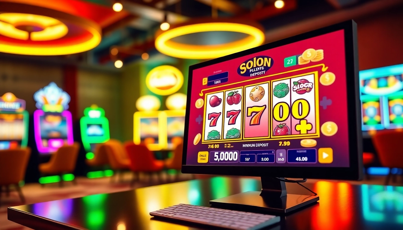 Slot depo 5k menunjukkan simbol slot menenteramkan dalam lingkungan permainan online yang menyenangkan.