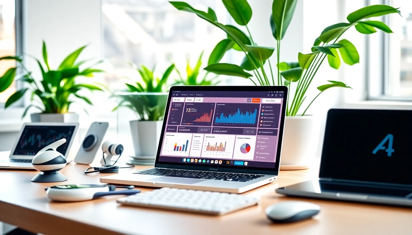 Showcasing innovative ai tools on a modern desk to enhance productivity and creativity.