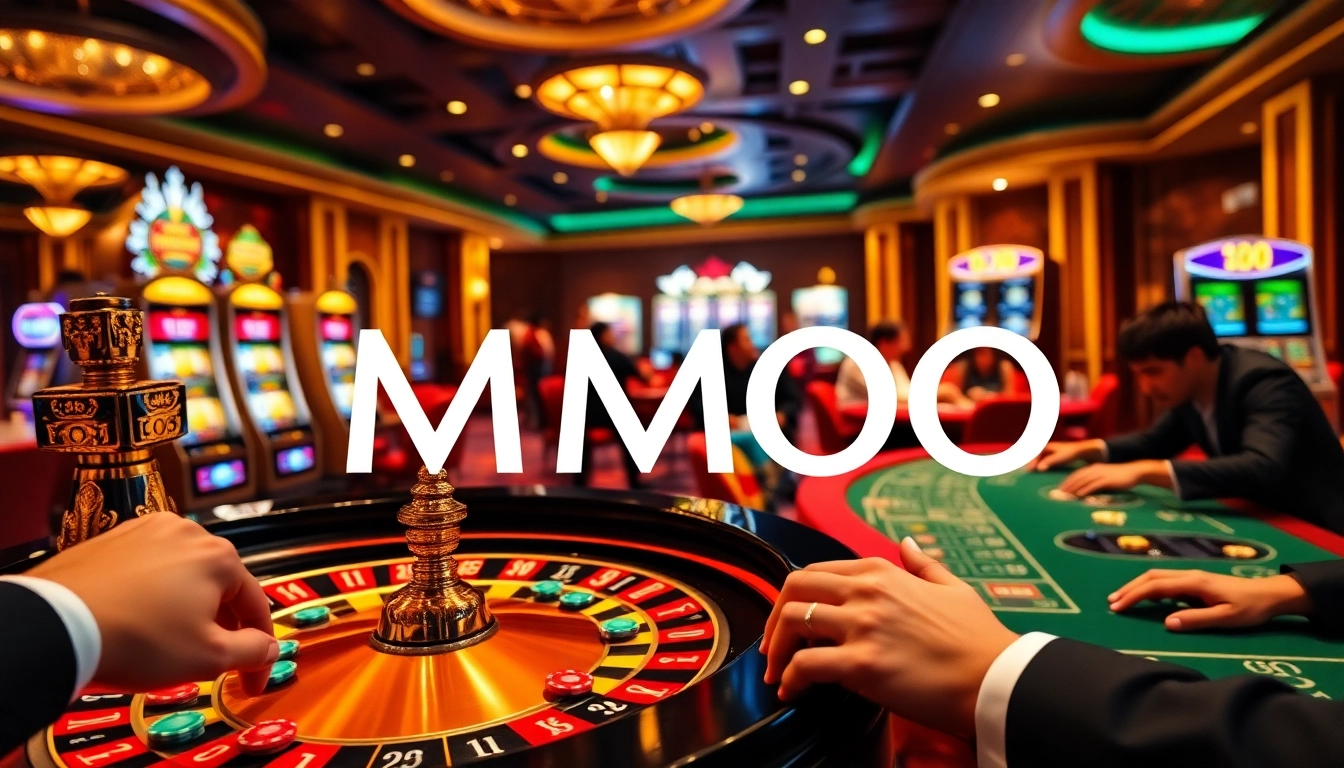 Experience the thrill of gambling at MMOO's luxurious casino environment.
