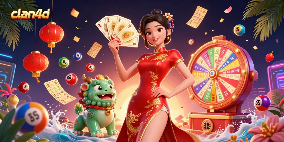 Experience clan4d casino excitement with vibrant game elements and a stunning 3D illustration.