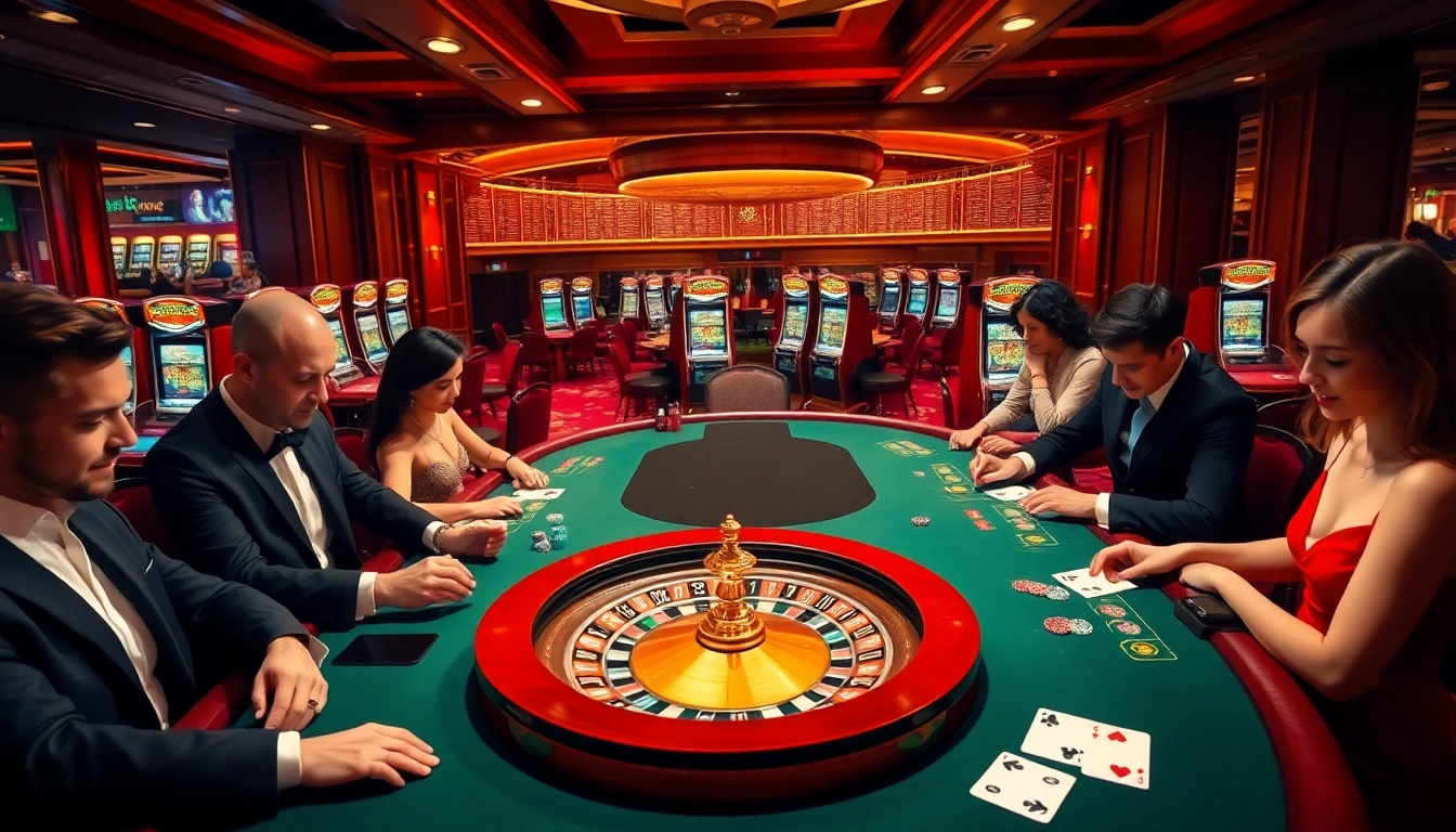 Experience thrilling moments at 333bet Login with players celebrating wins at glamorous casino tables.