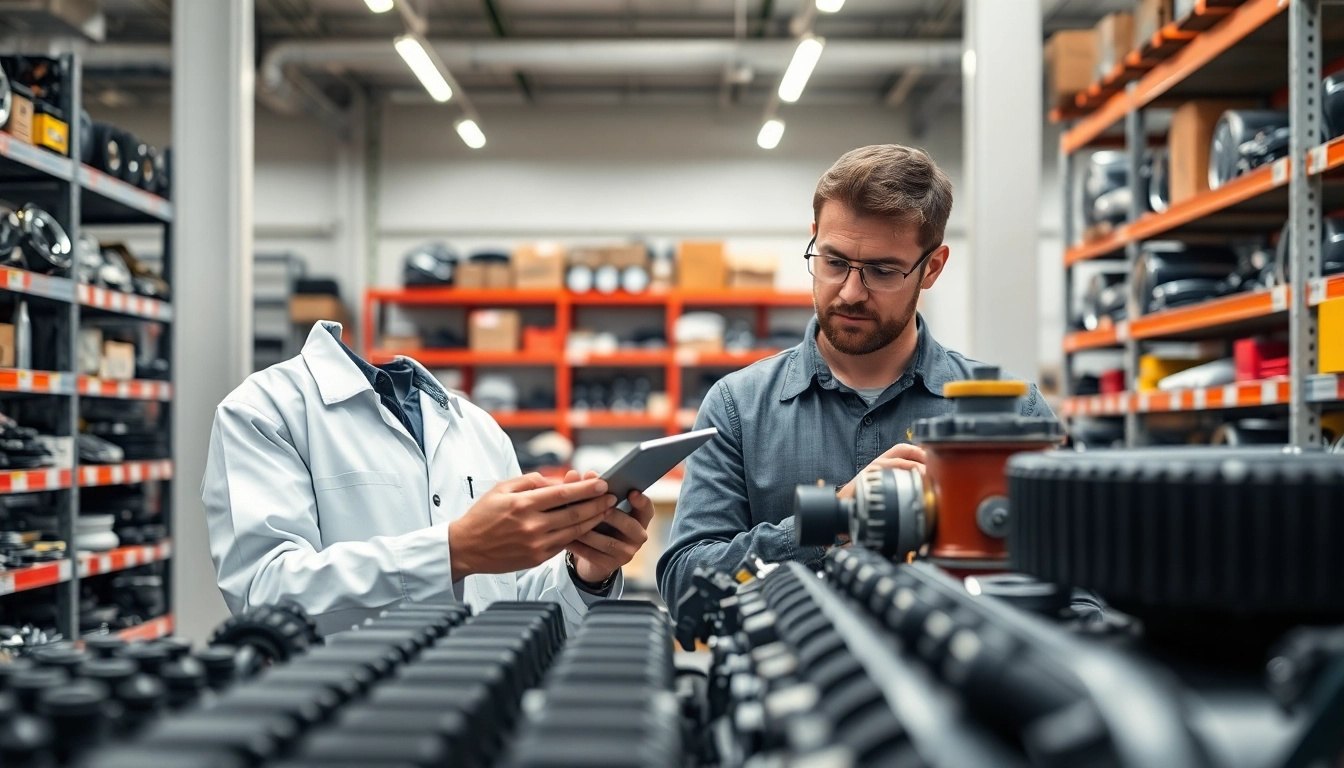 View of OEM parts showcasing quality available at https://factoryoemsupply.com/ with an expert examining components.