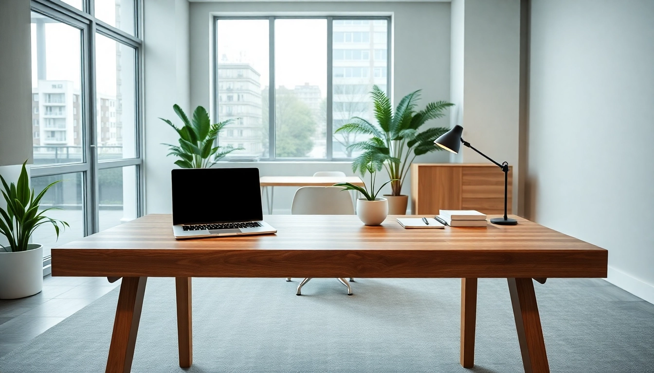 Scandia design office featuring minimalistic decor and natural lighting.