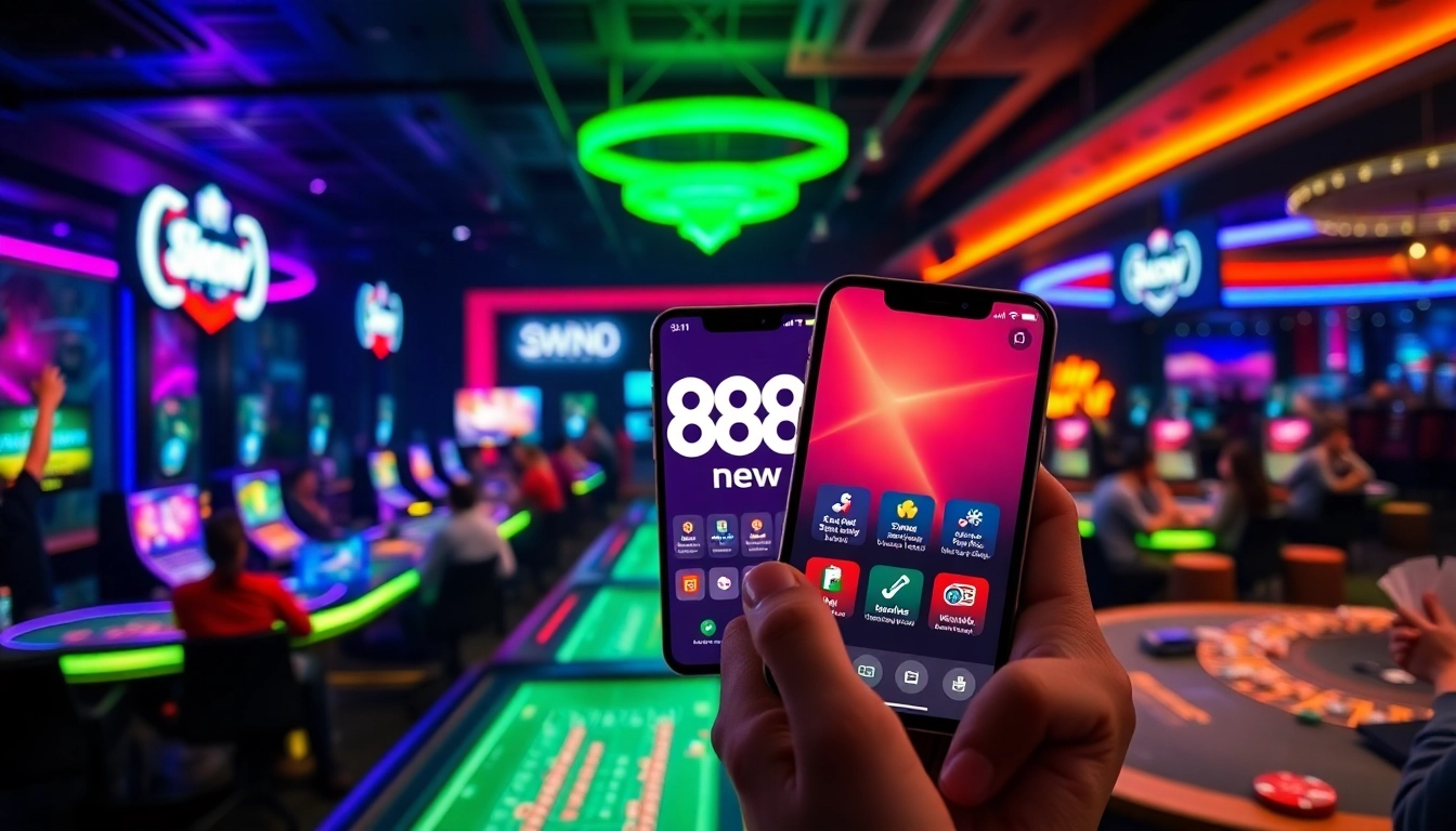 Exciting gaming scene highlighting 888new's safe and vibrant online casino experience.