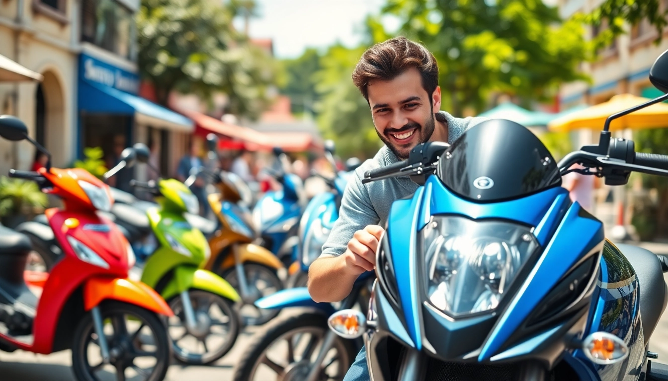 Explore various affordable street legal motorcycles in a vibrant urban setting.