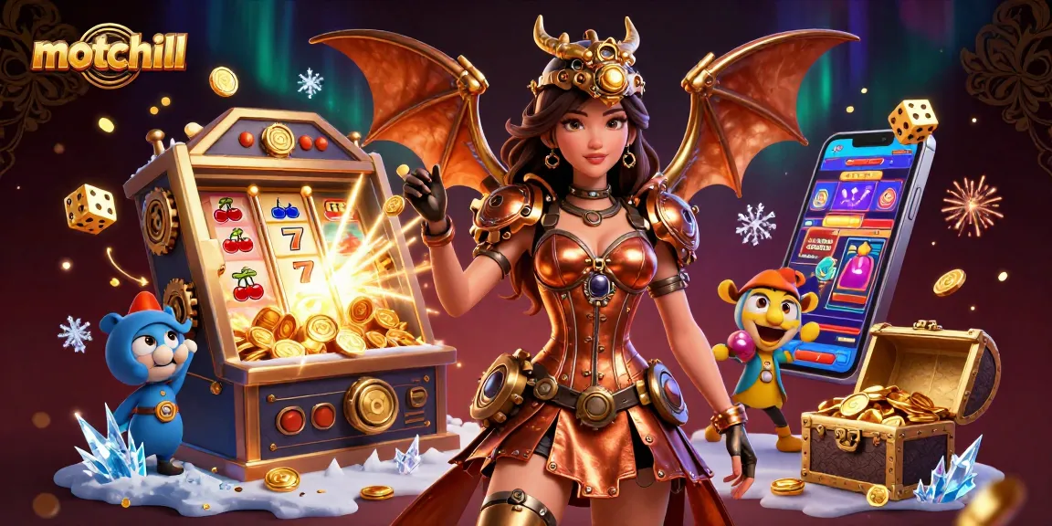 Win exciting jackpots at motchill's vibrant online casino with colorful elements and a thrilling atmosphere.