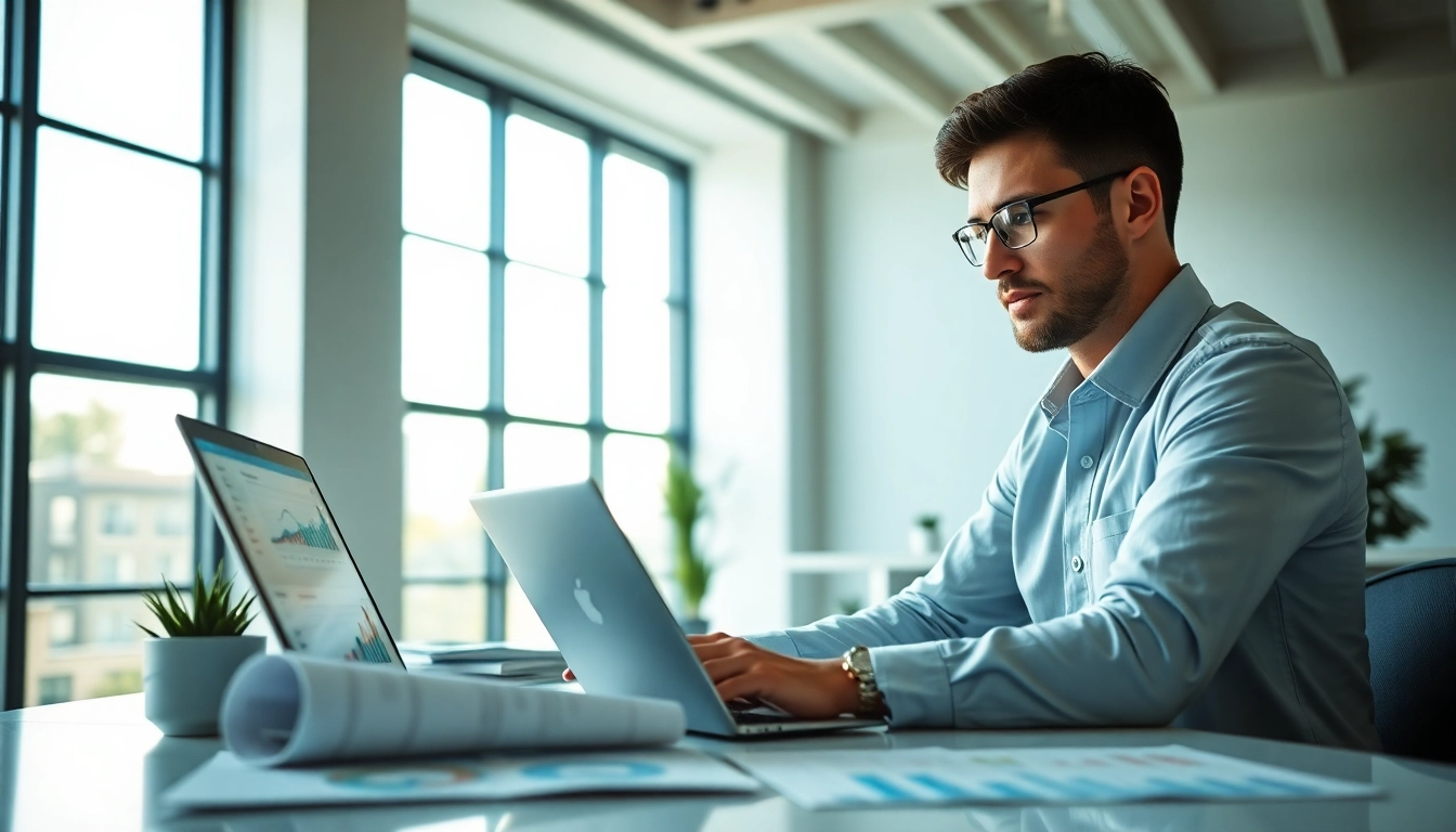 Analyze strategies for google penalty recovery service with a focused consultant in a bright office.