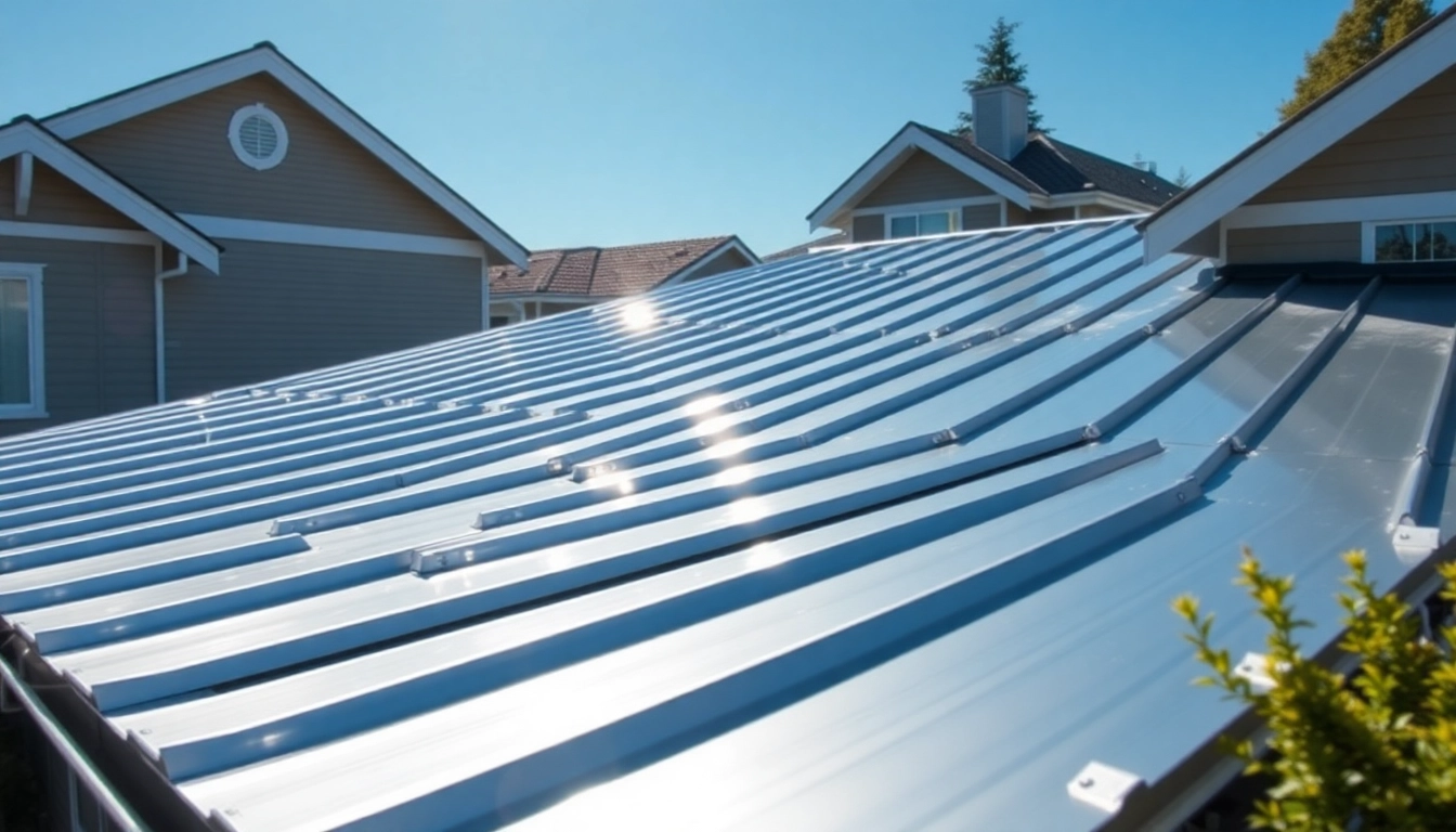 Examine metal roofing vancouver installation, showcasing durability and design in a sunny residential setting.