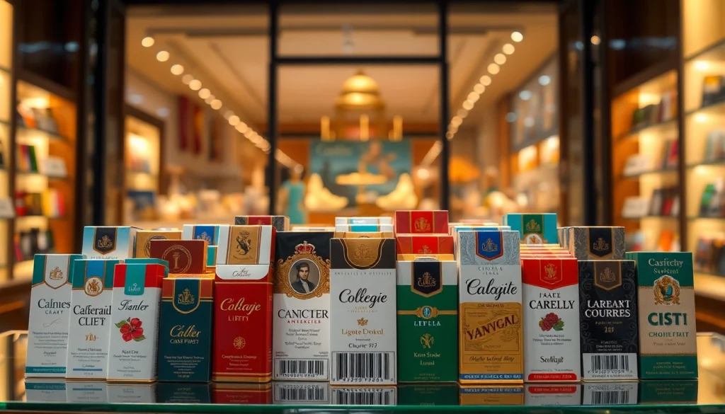 Shop for premium products at https://bureenok.com featuring colorful cigarette packs.