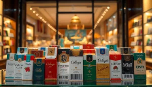 Shop for premium products at https://bureenok.com featuring colorful cigarette packs.