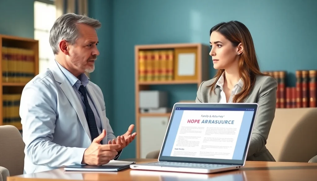 Consultation with a family law attorney at https://www.fanninglawllc.com, providing expert legal advice in a welcoming office.