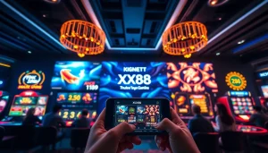 Engaging interface of XX88 online gambling platform showcasing popular games and vibrant graphics.