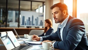 Beratung durch Experten auf https://zukunftkapital.de mit modernem Büro und professioneller Atmosphäre.