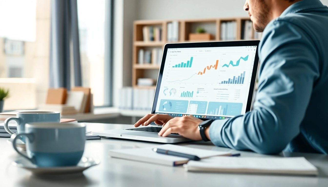 Analyseer marketingstrategieën met https://www.stofnodig.nl in een modern werkruimte