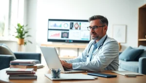 Engaging virtual health consultation featuring https://www.medexdtc.com with diverse medical materials.