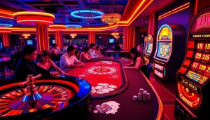 Experience the excitement at xx88 com with players engaged in thrilling roulette and poker activities in a vibrant casino.