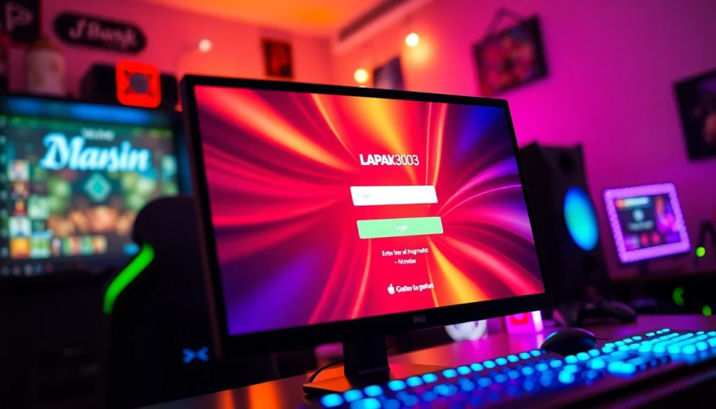 Masuk ke lapak303 login game dengan tampilan antarmuka menarik di layar komputer.