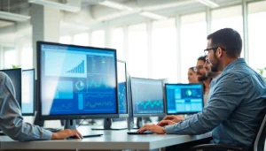 Enhancing Managed Services with a collaborative IT team in a professional workspace.