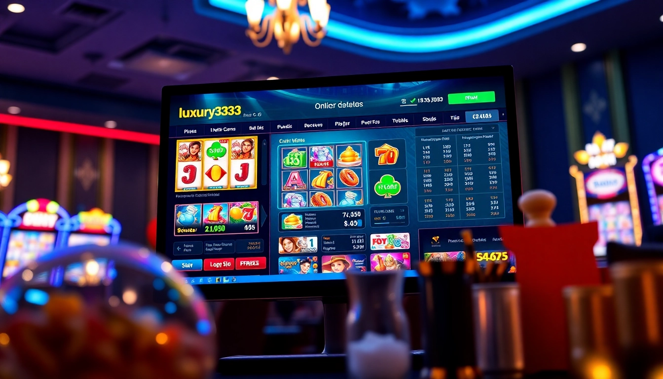 Menampilkan interaksi pengguna dengan platform luxury333 yang menghadirkan keseruan permainan slot secara online.