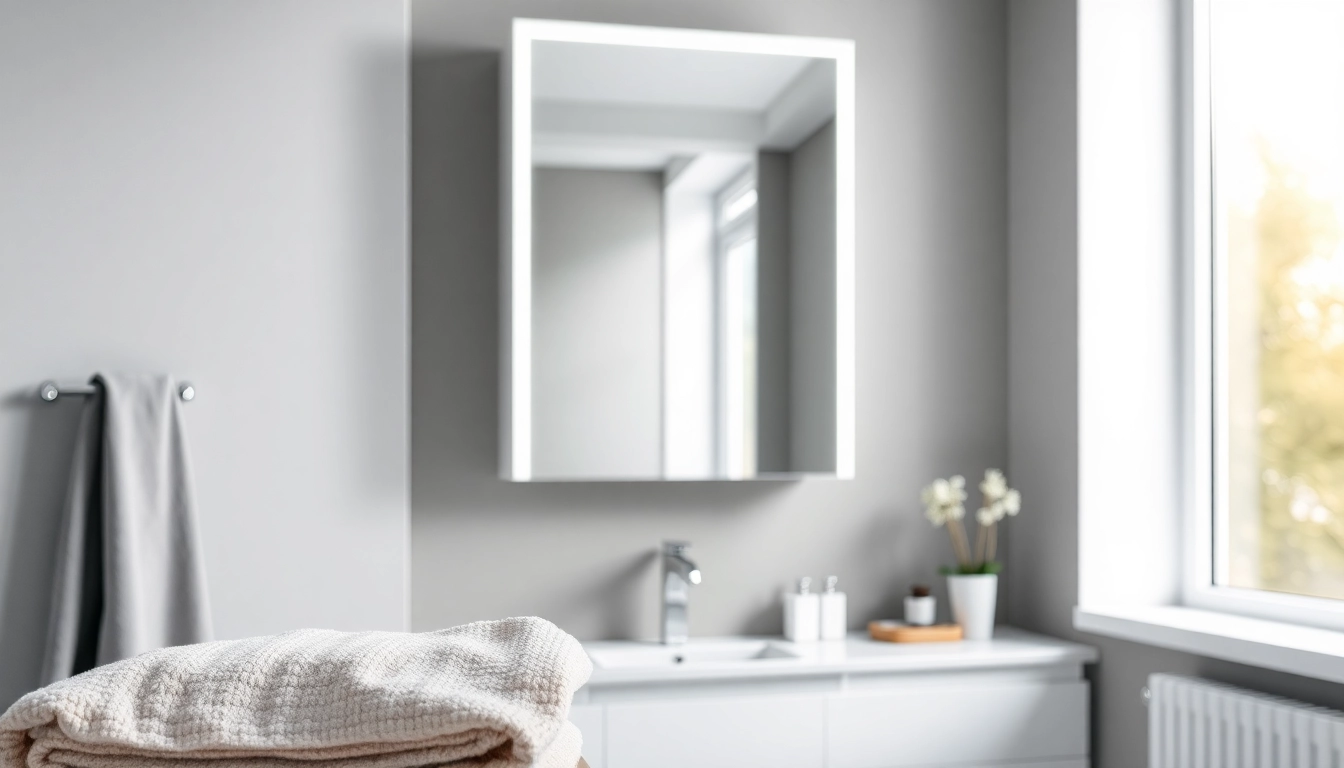 Der sonni Spiegelschrank mit eleganter Beleuchtung und modernem Design im Badezimmer.