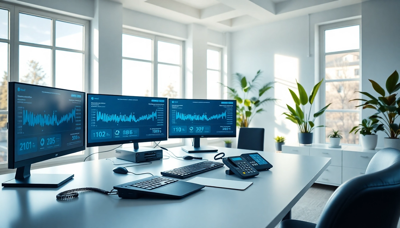 Enhance your VoIP experience with a professional home office featuring advanced technology.