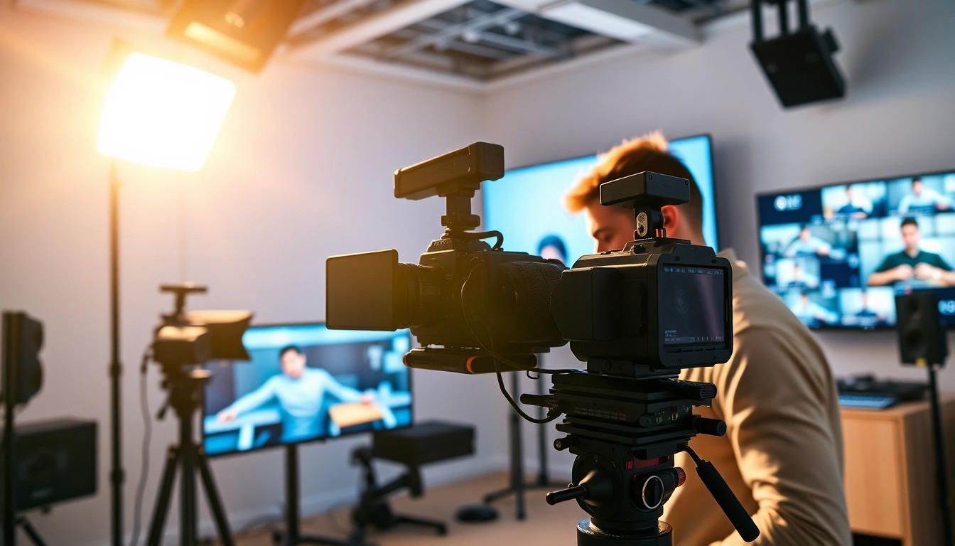 Creating impactful training videos with a videographer in a state-of-the-art studio.