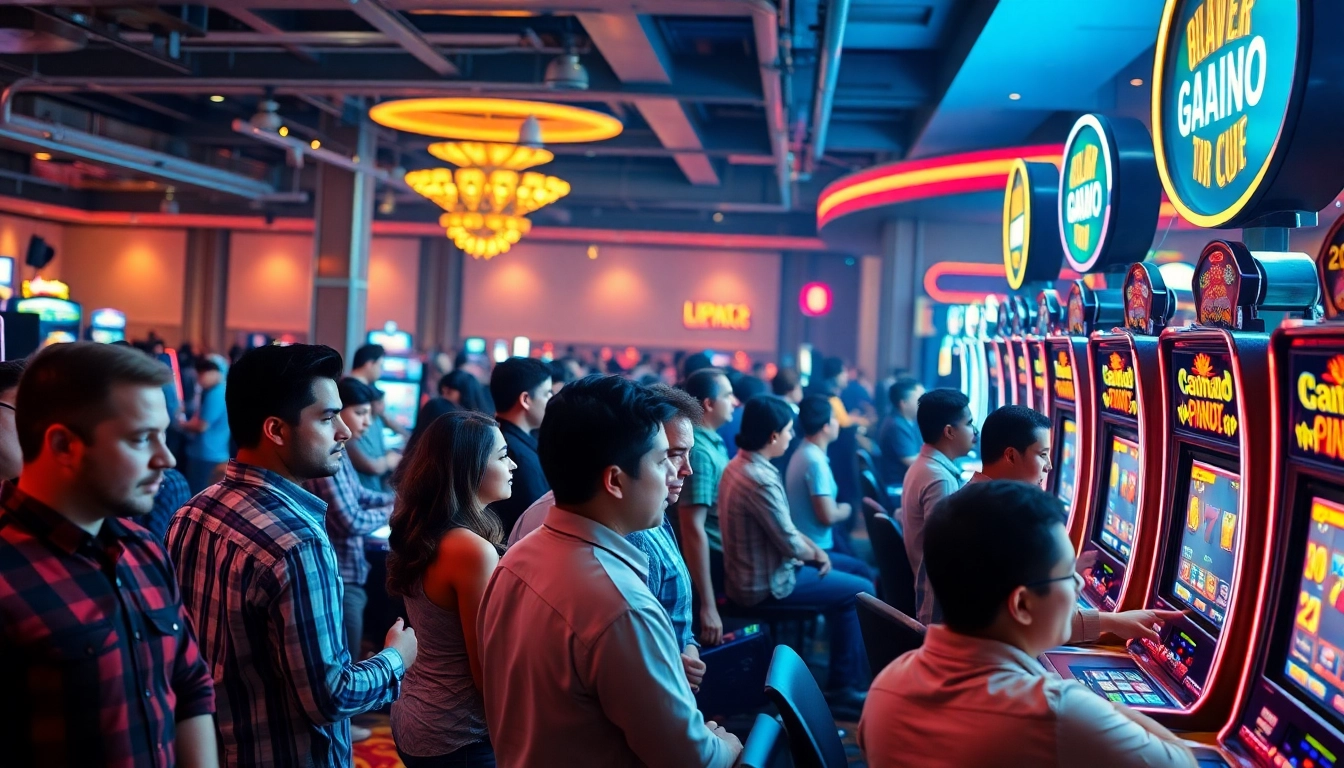 Permainan lipat4d slot yang menarik di ruang kasino yang hidup.