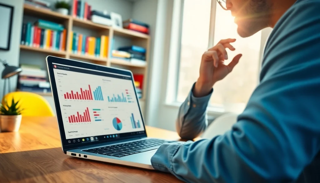 Analyze data focused on https://albmaftoh.com with precision in a bright office.