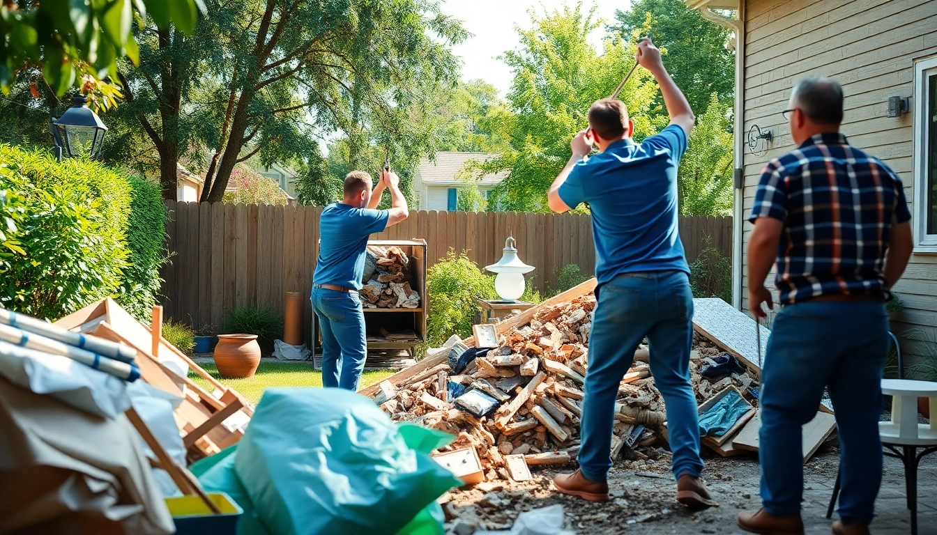 Efficient junk removal service by Myeasyjunkremoval.com clearing debris for a tidy residential space.