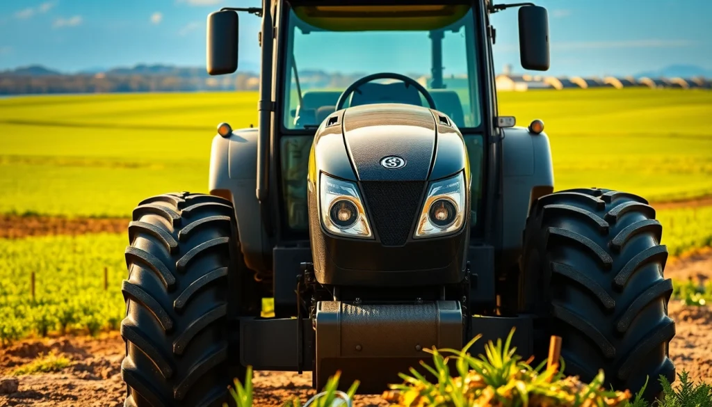 Enhance your agricultural experience with the AF88 tractor positioned amidst lush fields.