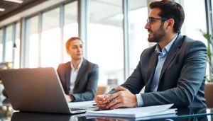 신용카드 현금화에 대한 전문가 상담 장면, 고객과의 신뢰 있는 대화.