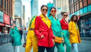 Showcasing stylish models from https://www.northernfashions.com against a vibrant city backdrop.