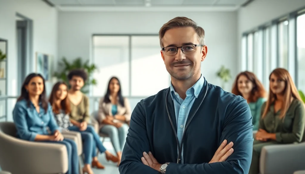 Engaging healthcare consultation at https://www.medexdtc.com showcasing a diverse group in a modern clinic.