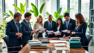 Legal experts collaborating on case strategies at https://www.chriseadslegal.com in a professional office.