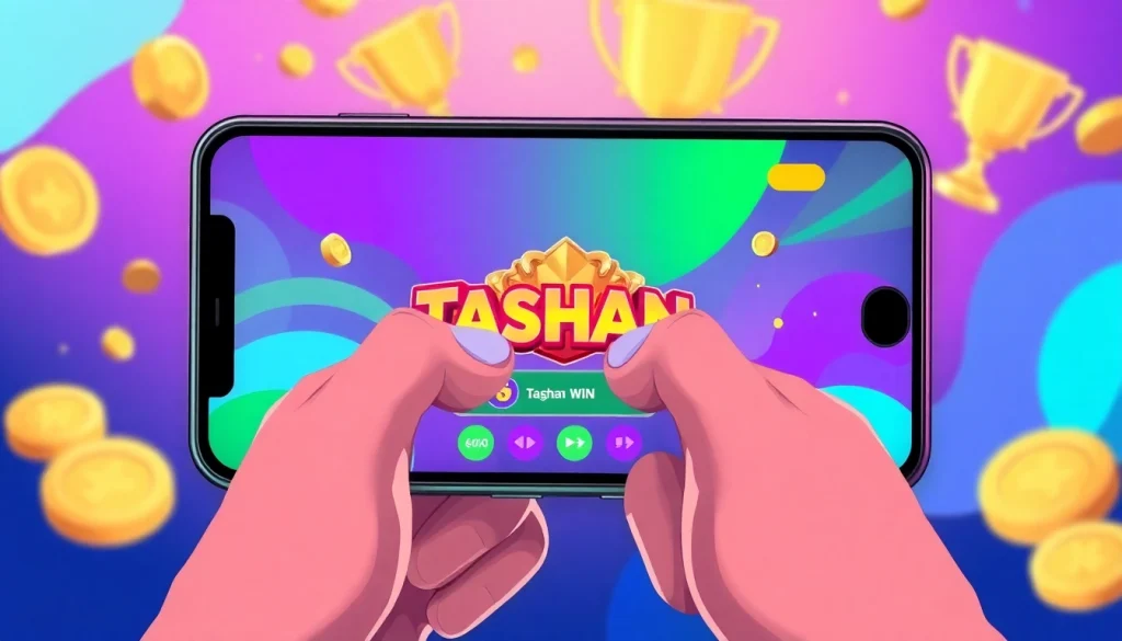 Experience the thrill of Tashan Win by engaging with exciting mobile gaming action.