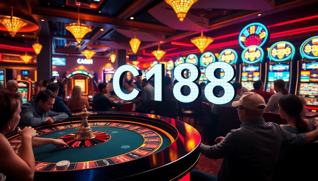C168 offers an exhilarating Roulette experience, vibrant lights, and players ready to win big.