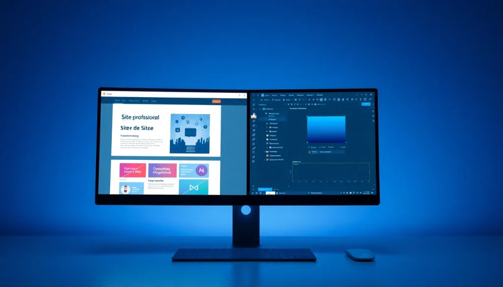 Desenvolvimento de Sites: criação de páginas web com design moderno e funcionalidade eficaz.