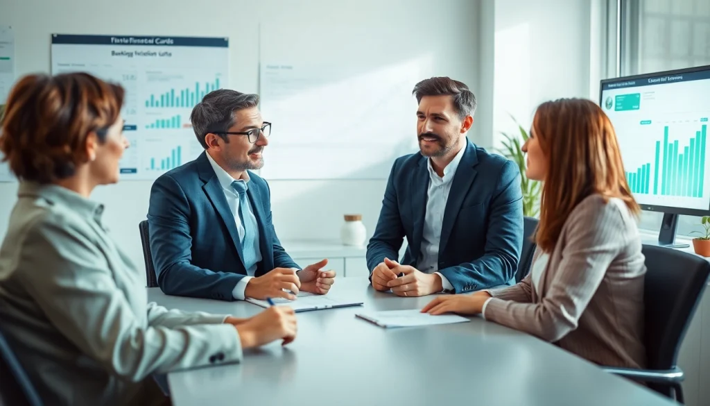 카드 현금화에 대한 상담 중인 재무 전문가와 고객의 대화 장면