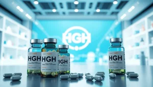 BUY HGH ONLINE in a professional health marketplace featuring high-quality products and a sleek design.