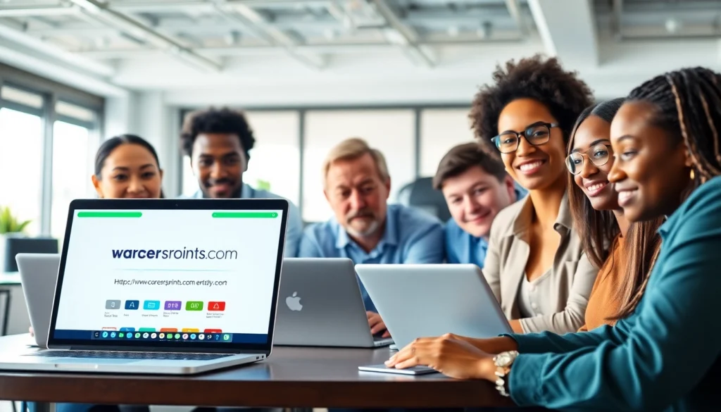 Engaged learners exploring https://www.careersprints.com in a dynamic virtual training session