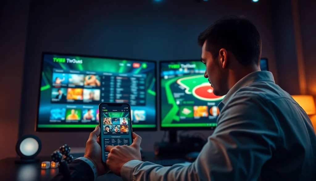 TV88 online betting platform interface showcasing diverse games and a user-friendly experience.