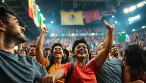 Exciting enthusiasm surrounding best sports betting sites for Mexico at a lively stadium event.