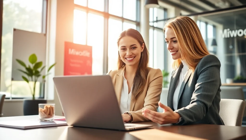 Engage with clients at https://envisionbrandmarketing.com/contactus.html in a modern office.