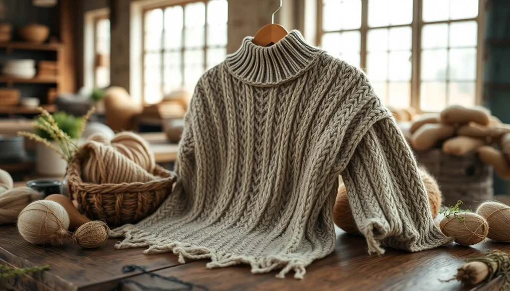 Showcase of handcrafted luxury clothing from https://www.ound-ound.com emphasizing unique textures and sustainable materials.