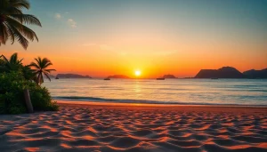 datanisle.com에 있는 바다의 아름다운 경치와 일몰을 강조합니다.